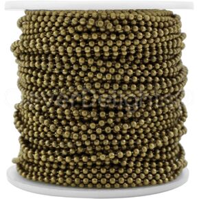 CleverDelights 2.0mm Ball Chain - Antique Bronze Color - 30 Feet