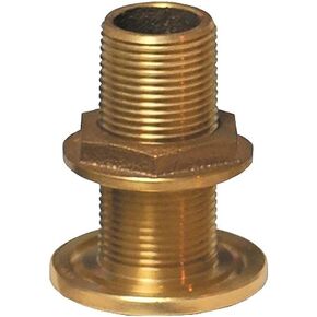 Groco 1/2 NPS NPT Combo Bronze Thru-Hull Fitting w/Nut
