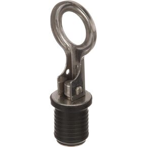 Attwood 7520A3 Snap-Handle Drain Plug, for 1-Inch-Diameter Drains, Locks in Place, Steel Handle, Rubber Plug