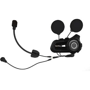 EuroFone S2 Helmet Bluetooth Headset,800meters 2 Riders Bluetooth Helmet Intercom Headset with CVC Noise Sound Quality Speakers Communication Systems Motorcycle