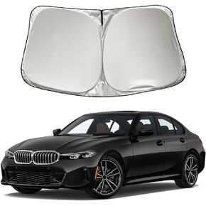 SZYUCHEN Car Windshield Sun Shade Sunshade Compatible with BMW 3-Series 328i 335i 320i 330i 325i F30 F31 M3 E60 E61 2013-2020 2021 2022 2023 2024 Accessories, Foldable Car Front Window Sun Shield