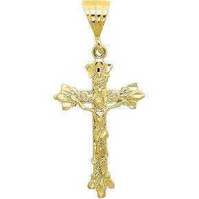 قلادة مطلية بالذهب عيار 14 قيراط 32.5 مم × 46 مم فلور دي ليز أوريجينالز صليب in Kuwait