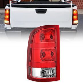 Nilight Taillight Assembly Compatible with 2007 2008 2009 2010 2011 2012 2013 GMC Sierra 1500 2500HD 3500HD Rear Lamp Replacement OE Style Driver Side