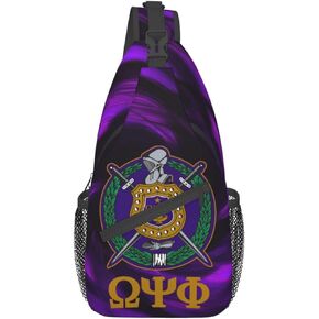 Psi Phi Sling Bag Crossbody Travel Hiking Chest Backpack Shoulder Daypack For Men