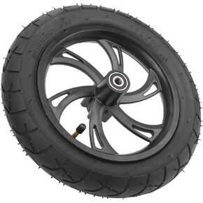 VGEBY 12in Wheel Tire, Scooter Rubber Tire Electric Scooter Tyre Replacement with Wheel Hub 12 1/2X2 1/4 Electric Scooters Equipment Power Wheels Tires Replacement 10Hole 12Mm