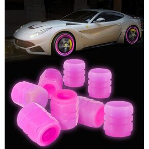 Tire Valve Stem Caps, 8Pcs Car Glow Tire Air Cap Covers, Universal Tire Valve Stem Covers Glowing in Dark for Car, Truck, SUV, Motorcycle, Bike