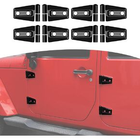 RT-TCZ for Jeep JK Blue Door Hinge Covers Protector Trim for Jeep Wrangler JK JKU 2007-2017 Baby Blue Exterior Accessories 8pcs