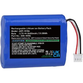 Hisewen بطارية بديلة 300-10186 للوحة الأمان الذكية ADT Command ADT5AIO-1 ADT5AIO-2 ADT5AIO-3 ADT7AIO-1 (8400mah 3.7V 27Wh) in Kuwait