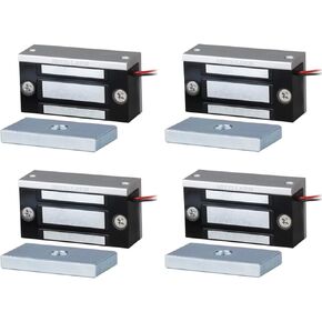 Seco-Larm E-941SA-80Q Single Door Mini Maglock, Holding Force from 80 to 110 lbs, 12 to 24V DC, Detachable Mounting Bracket, MOV Surge Protection, No Residual Magnetism, Pack of 4