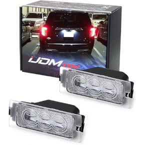iJDMTOY OEM-Fit 3W Full LED License Plate Light Kit Compatible with Ford 2007-14 Edge, 2008-12 Escape & 2008-11 Mercury Mariner, Powered by 3-Piece Osram Xenon White LED