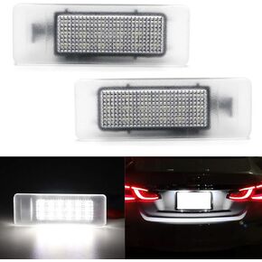 NSLUMO Q60 Q50 LED License Plate Light Bulbs OEM Replacement Number Plate Bulb for Infiniti Q50 Q60 QX30 QX50 Xenon White 18SMD Car Led Tail Tag Lamp Assembly
