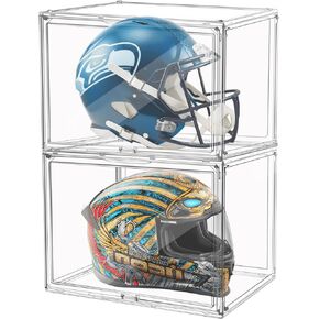 2Pack Extra Large 17.7"X13"X13" Clear Acrylic Organizer Box Display Case, Plastic Holder with Magnetic Door for Figures, Books, Handbags, Purses, Boots