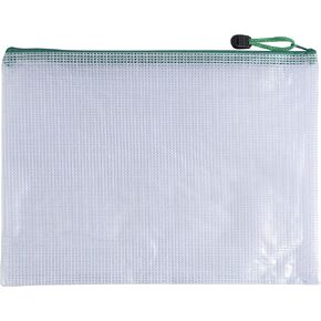 Pack of 12 A4 Pink PVC Mesh Zip Bags
