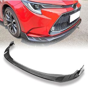 Front Lip Spoiler Compatible with 2020-2024 Toyota Corolla SE XSE Sedan Model Front Bumper Lip, Carbon Fiber Hydro-Dipping