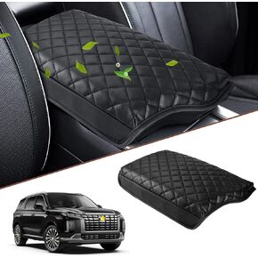 for 2025 2024 Hyundai Palisade Armrest Cover 2020 2021 2022 2023 2024 2025 Palisade Center Console Cover Palisade 2024 2025 Palisade Accessories Armrest Pad Center Console Soft Cushion (Black)