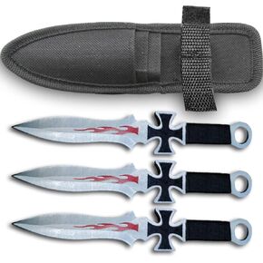 Stainless Steel Fixed Blade Gear SET - 6.8inch -3PCS edc Tools