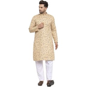 KRAFT INDIA Cotton Printed Kurta Pyjama, Ethnic Traditional Wear