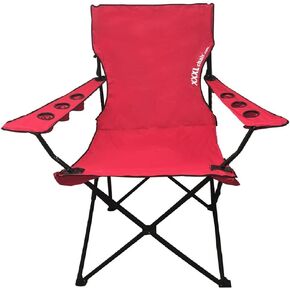 كرسي EasyGoProducts العملاق الكبير الحجم والمحمول القابل للطي والتخييم والشاطئ في الهواء الطلق مع 6 حاملات أكواب! أضعاف المدمجة في حقيبة حمل (أسود) in Kuwait