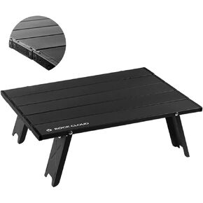 ROCK CLOUD Folding Beach Table Aluminum Portable Camping Table Ultralight, Black