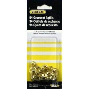 General 1261-0 #0 Brass Grommet Refills 24 Count
