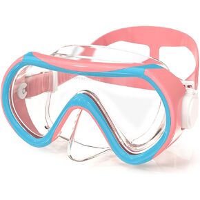 Kids Swimming Goggles, Kids Swim Mask with Nose Cover for Kids Youth 3-15, Anti-Shattered Lens No-leak