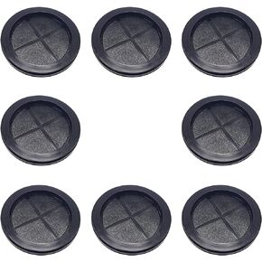 2-1/8" ID 2-1/2" Drill Hole Rubber Grommets Firewall Hole Plugs Wire Protection(Round, 8 Pcs)
