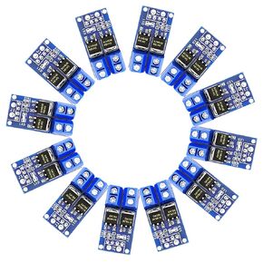 12Pack DC 5V-36V 15A(Max 30A) 400W MOS Transistor Driving Controller Dual High-Power 0-20KHz FET PWM Trigger Switch Driver Module Adjustable Switch Control Board Motor Speed Lamp Brightness
