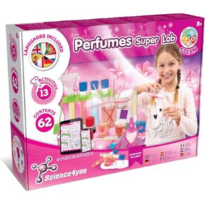 Science4you Super Perfume Making Kit for Kids 8+ Years Old - Make Your Own Perfumes for Girls + 13 DIY Crafts Activities, Crafts Toys and Games, Birthday, for Girls Age 8 9 10 11 12+
