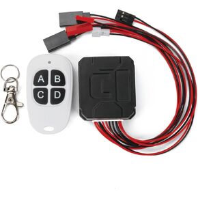 TRX4 ونش تحكم لاسلكي RC ونش ووحدة تحكم في الضوء LED مجموعة جهاز استقبال عن بعد لسيارة الزاحف المحورية SCX10 1/10 TRX4 TRX6 SCX10 D90 CC01 MST CFX Gen8 TF2 TRX4 ترقيات in Kuwait