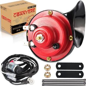 Goanyere Golf Cart Horn Kit, for Club Car, EZGO, UTV, ATV, Boat, 12V