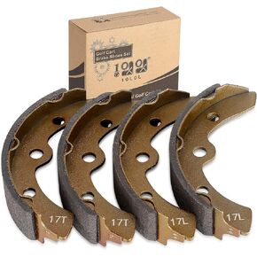 10L0L Golf Cart Brake Shoes for Yamaha G1 G2 G8 G9, Club Car DS 1995-up, Club Car Precedent 2004-up, EZGO 1986.5-1996, OEM 1018232-01 (2 Short & 2 Long)