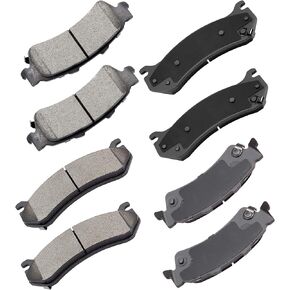 cciyu Ceramic Front Rear Brake Pad Set Fit for Chevy Astro,Avalanche,1500,Silverado,1500 HD,Suburban,1500,Tahoe,for GMC Safari,Sierra,1500,Sierra,1500 HD,Yukon,Yukon XL,1500