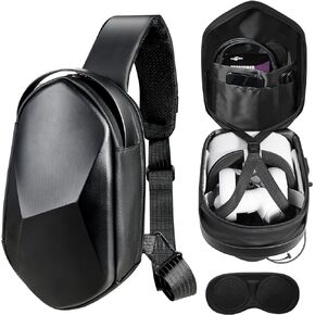 sarlar Large Carrying Case Compatible with KIWI Design, BOBOVR M2/M3 Pro, SUPERUS, Saqico, Bioherm, DESTEK QH3, VZNEK and All Third Party Oculus Meta Quest 2/Quest 3 Head Strap with Battery