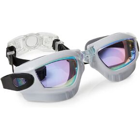 Bling2o Kids' White Galaxy Swimming Goggles with UV Protection (Ages 5+ up) - Latex-Free, 100% Silicone Material - Includes Anti-Fog & UV Protection - Hard Protective Cover & Adjustable Head Strap