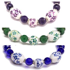 STRETCH Medical Alert Bracelet, Interchangeable Replacement Medical ID Bracelet, MEDICAL ID TAG NOT INCLUDED, Floral Oval Collection (Rose Dreams - Oval, Average (5.5 inches) – Most Common Size)