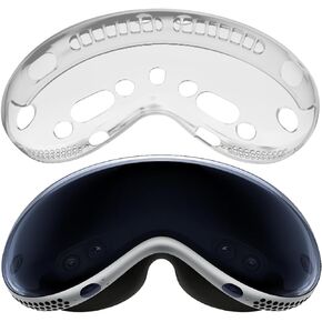 Miimall Compatible for Apple Vision Pro Case Clear, Complete Lens Protection Anti-Scratch&Shockproof TPU Silicone Protective Cover Case for Vision Pro VR Headset 2024 Accessories(Clear)