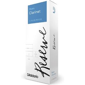 D'Addario Woodwinds Reserve Bass Clarinet Reeds, Strength 2.0, 5-pack