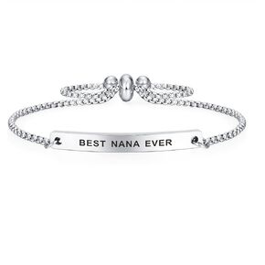 SOUSYOKYO Nana Mothers Day Gifts - Best Nana Ever Bracelet - Personalized Nana Gift Ideas, Unique Nana Birthday Present for Women, Fashionable Jewelry for Nana from Grandkids Grandson Granddaughter