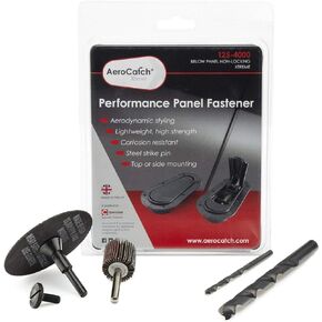 Aerocatch 125-4000 Xtreme Below Panel Flush Hood Latch and Pin Kit - Black, with Installation Kit