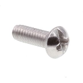 Prime-Line 9003493 Machine Screw, Round Head, Slotted/Phillips Combo, #8-32 X 1/2 in, Grade 18-8 Stainless Steel, Pack of 25