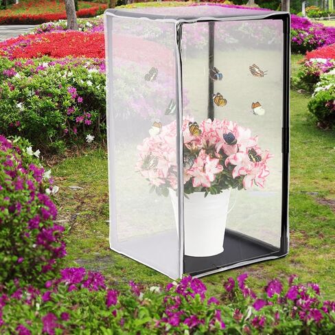 Kingrol قفص موئل الحشرات والفراشات، حاوية نباتية شبكية خارجية، 16.5 × 16.5 × 31 بوصة in Kuwait