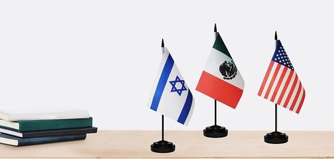 100 Countries Deluxe Desk Flag Set,International Country Office Table Flag With Black Stand Base,World Countries On Every Continent Flag,Solid Black Rod,Spear Top and Black Base in Saudi Arabia