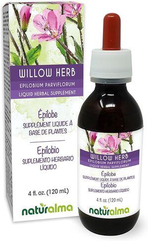 عشبة الصفصاف الطبيعية أو الأعشاب النارية (Epilobium parviflorum) صبغة خالية من الكحول 4 أوقية سائلة مستخلصة في قطرات | مكمل عشبي | نباتي | منتج إيطاليا in Kuwait