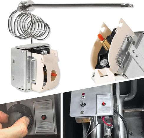 مفتاح VSEK PP10084 ذو الحد العالي متوافق مع مقلاة Pitco وجميع مقالي الغاز، بديل ترموستات الأمان عالي الحد 450 درجة فهرنهايت/230 درجة مئوية in Kuwait