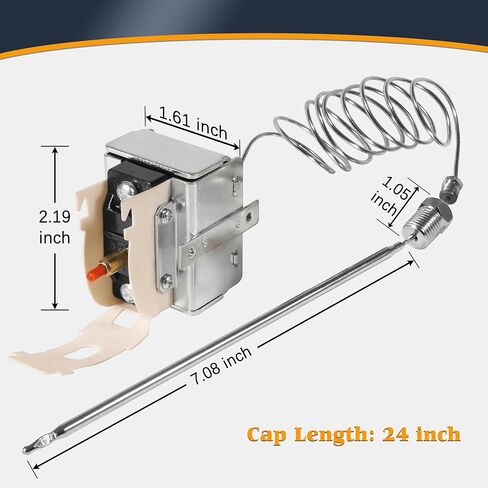 مفتاح VSEK PP10084 ذو الحد العالي متوافق مع مقلاة Pitco وجميع مقالي الغاز، بديل ترموستات الأمان عالي الحد 450 درجة فهرنهايت/230 درجة مئوية in Kuwait