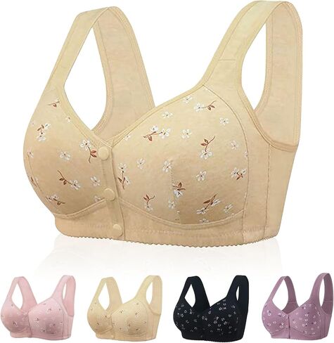Daisy Bras for Older Women, Front Button Bra,Comfortable Convenient Front Close Button for Women No Wire in Saudi Arabia