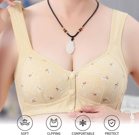 Daisy Bras for Older Women, Front Button Bra,Comfortable Convenient Front Close Button for Women No Wire in Saudi Arabia