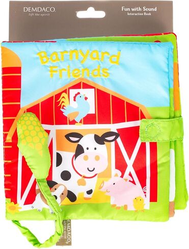 DEMDACO Happy Barnyard Friends Corn Rustic Red Children's Musical Soft Book Toy in Saudi Arabia