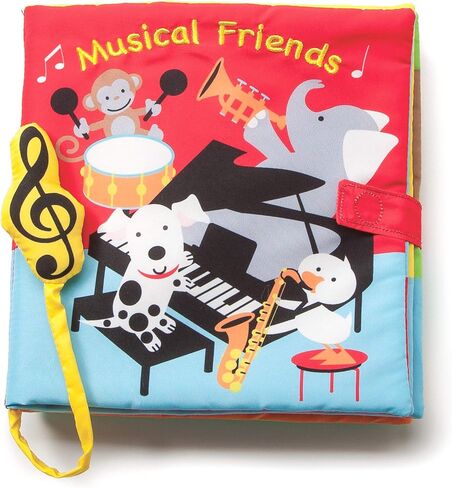 DEMDACO Happy Barnyard Friends Corn Rustic Red Children's Musical Soft Book Toy in Saudi Arabia