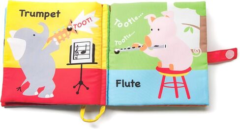 DEMDACO Happy Barnyard Friends Corn Rustic Red Children's Musical Soft Book Toy in Saudi Arabia